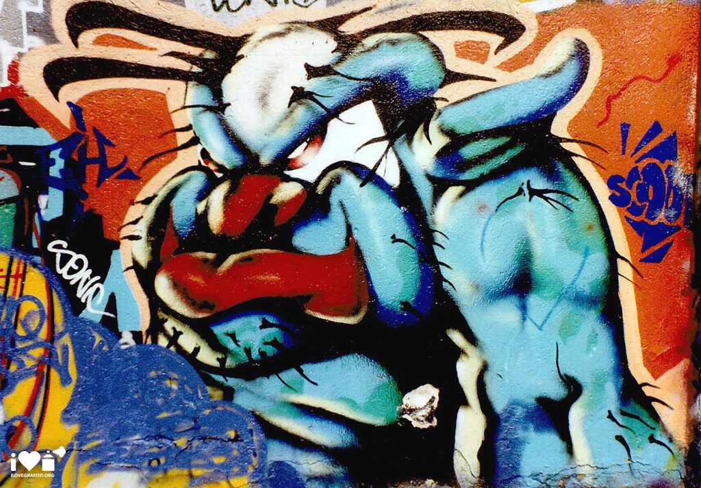 Graffiti wall in Munich Heimeranplatz Hall of Fame
